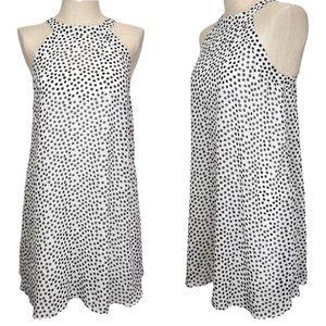 Betsey Johnson Black & White Polka Dot Halter Midi Sheath Dress 10